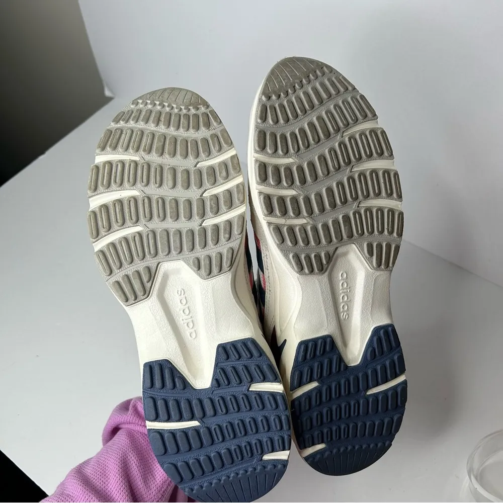 Adidas Cloudfoam grey navy blue & pink athletic shoes men's 7.5 women’s 9 - Image 7