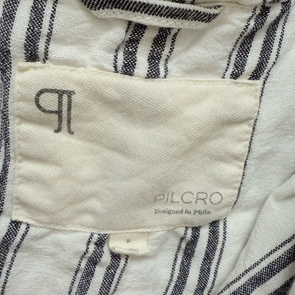 Pilcro by Anthropologie Striped Blazer Women’s S Double Breasted Casual - Image 5