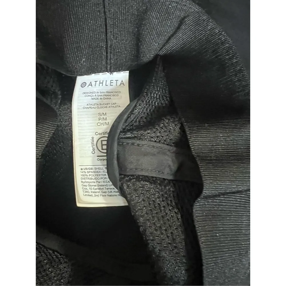 Athleta Excursion Bucket Hat Black small medium black cool - Image 3