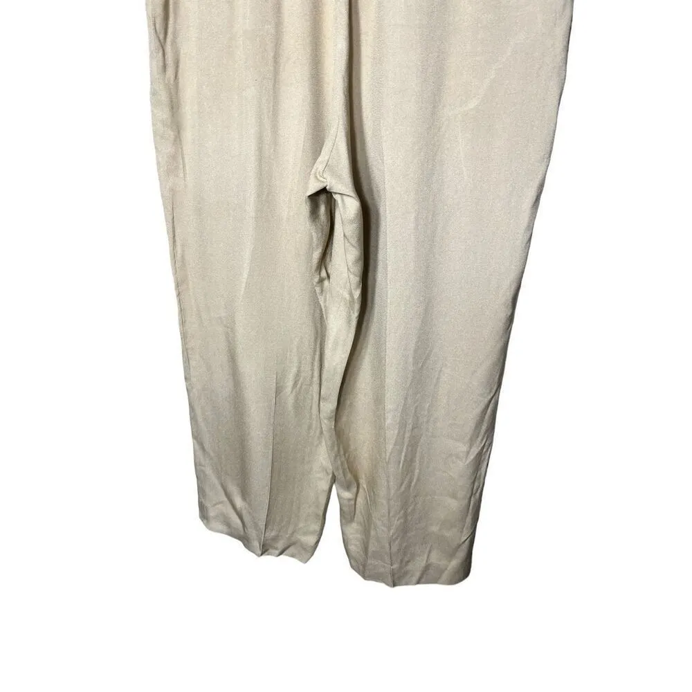 Vintage Evan Picone 100%‎ Silk Tan Dress Pant Women 30 inches waist - Image 7