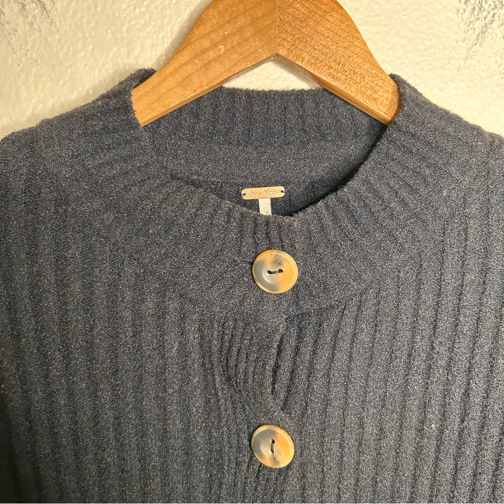 Free People Cocoa Henley Pullover Black extra small - Image 5