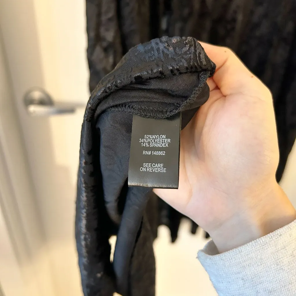 Torrid Skull Print Burnout Velvet Kimono in Black Plus Size 4X NWT - Image 7