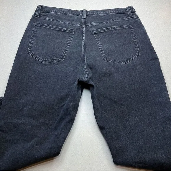 A&F Curve Love Dad High Rise 32 Short Ripped Black‎ - Image 3
