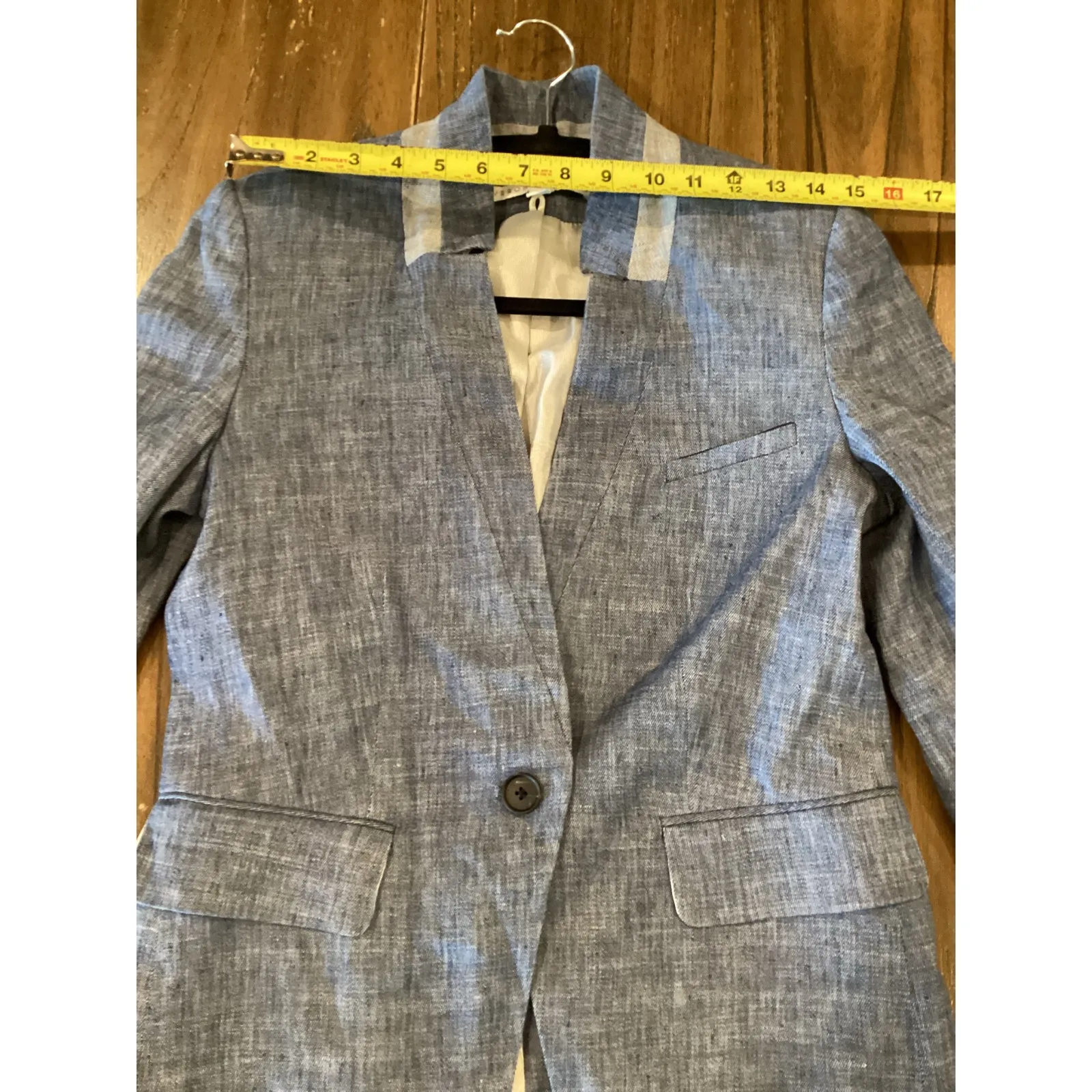 Veronica Beard Orchid Chambray Upcollar Jacket dickey linen blazer Size 6 - Image 7