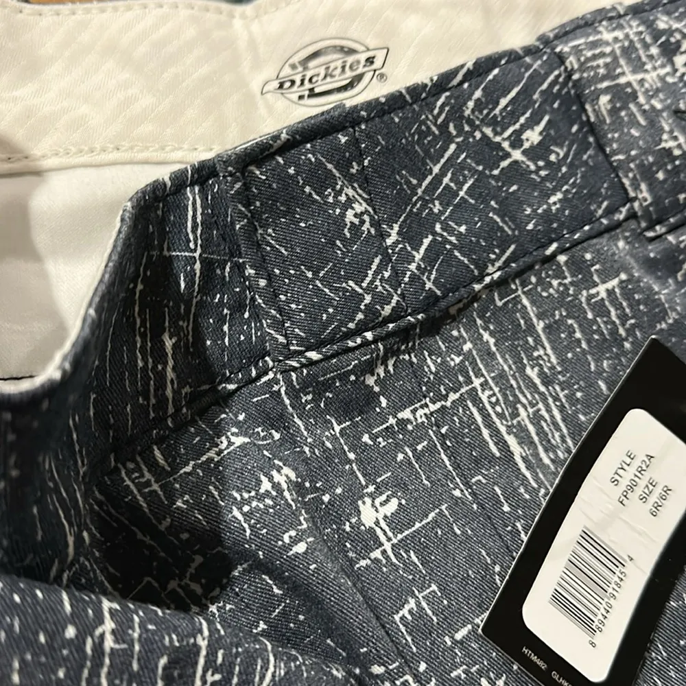 NWT Dickies Regular Fit Wide Leg Work Pants FP901R2A Rinsed Navy Crosshatch - Image 9