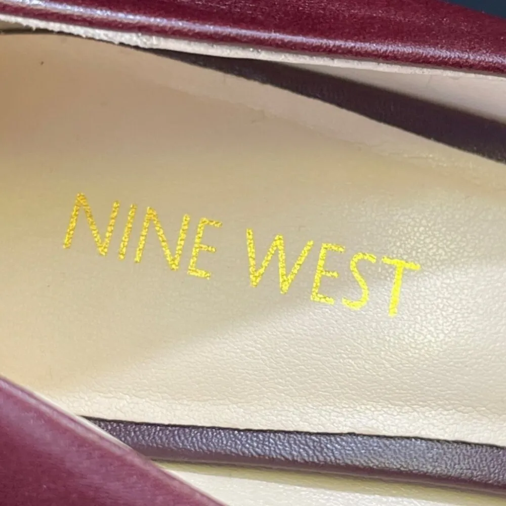 Nine West Kristal Women's Burgundy Shoes/Heels Size 9M SKU 5359 - Image 6