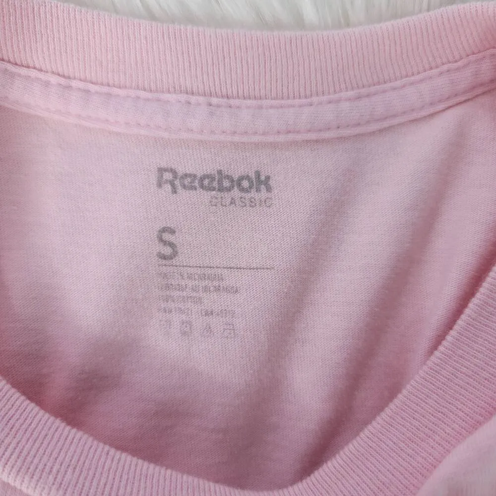 Reebok Pink Graphic Nailed It T-shirt Sz Small - Image 4