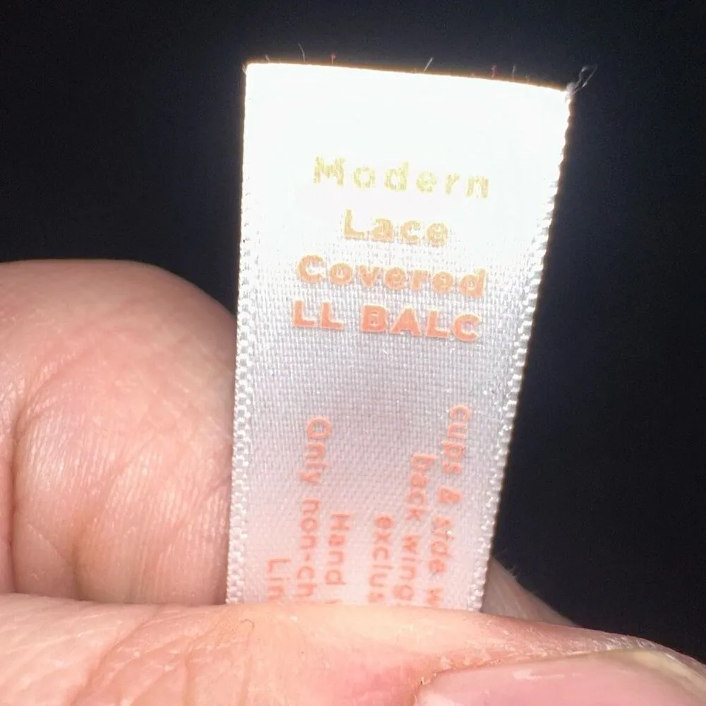 Cacique 42DD gray modern lace covered LL Balc bra - Image 4