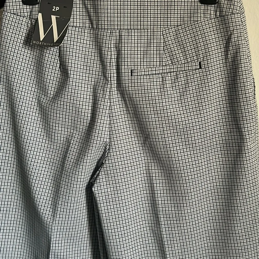 New Worthington Women’s Plaid Checked Petite Wide Leg Trouser Ankle Pant - Image 10