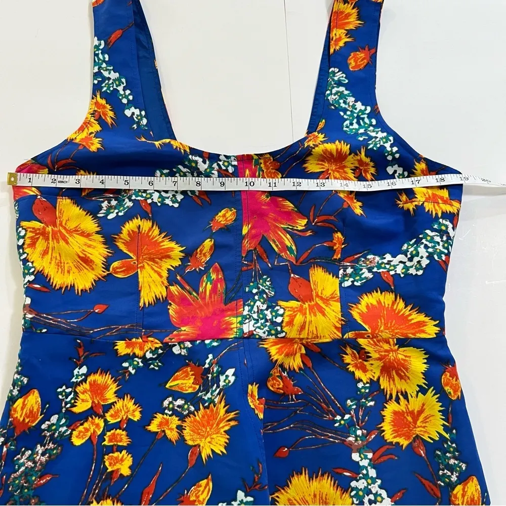 Plenty by Tracy Reese Anthropologie Dress Fit & Flare Floral Midi 12 Blue - Image 11