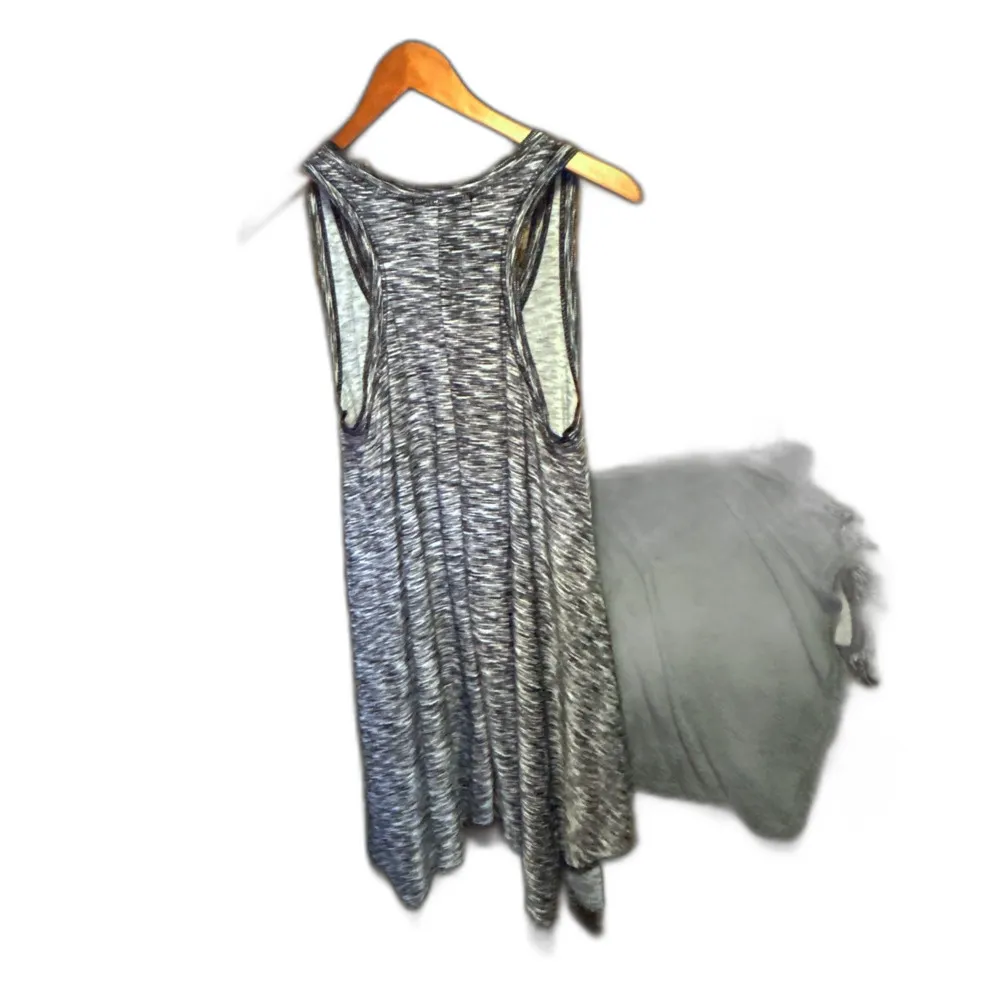 Isabella Rodriguez Black and White Striped Tank Dress - Size Large - Image 2