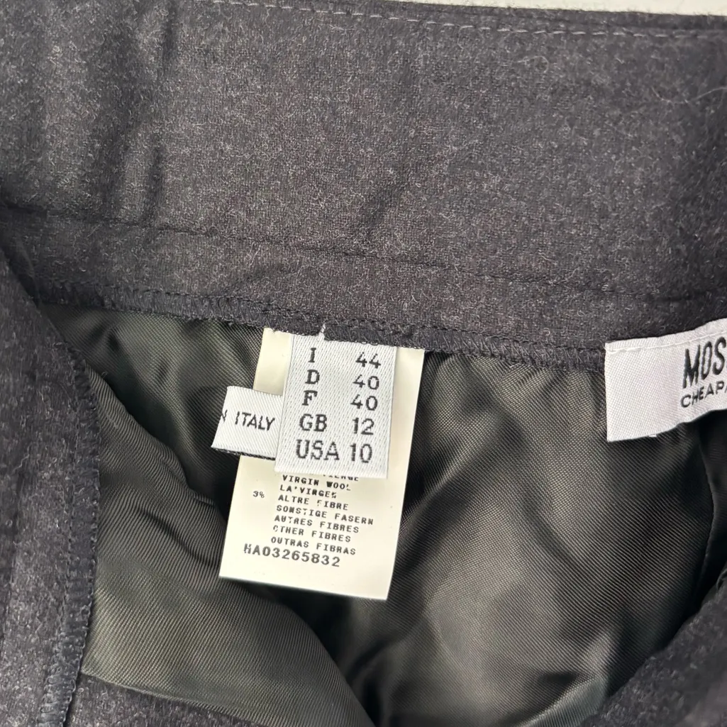 Moschino Charcoal Gray Wool Trouser Slack Pant NWT Business Professional Career - Image 10