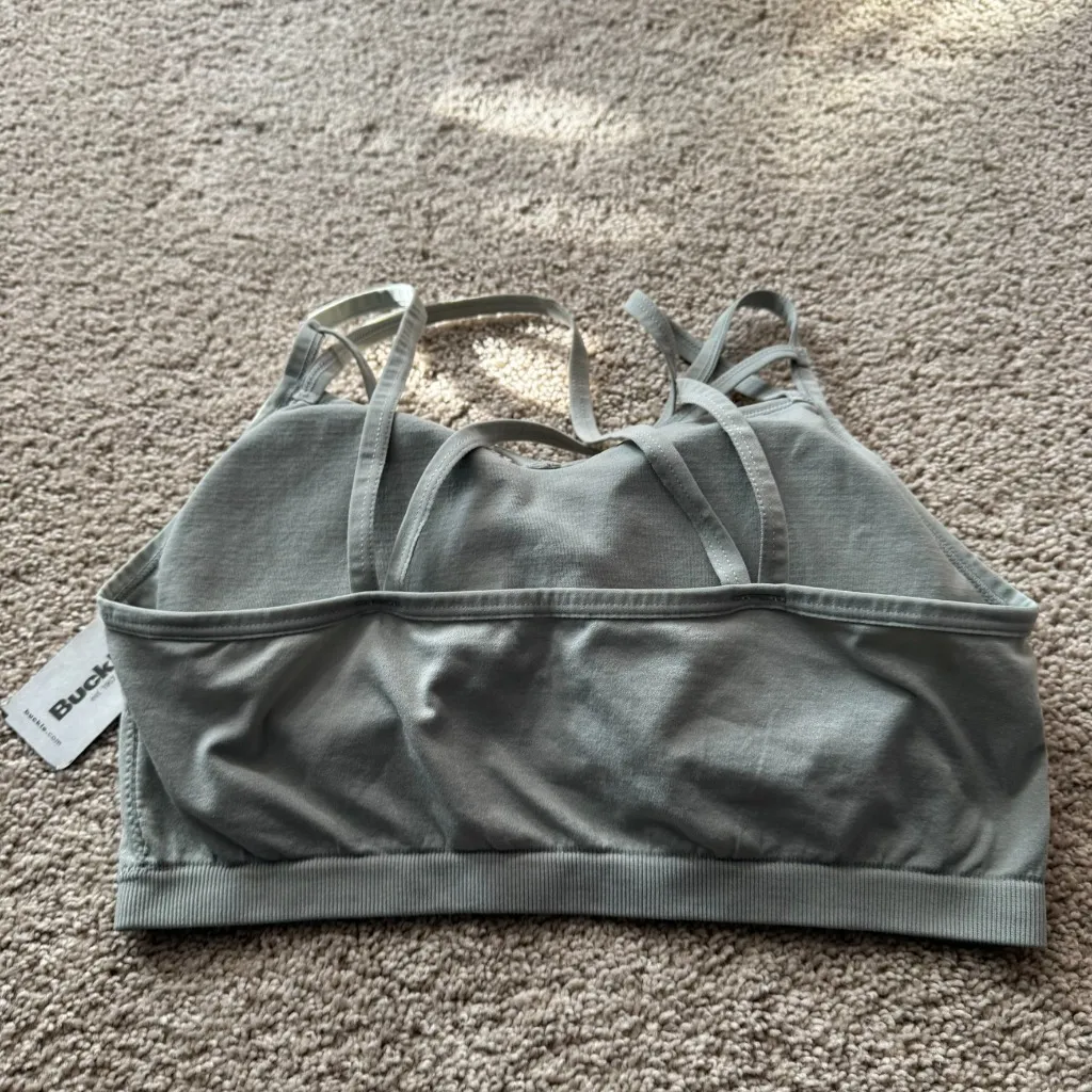 NWT BKE Strappy Bralette Mirage Gray Removable Padding Size Large Wireless - Image 3