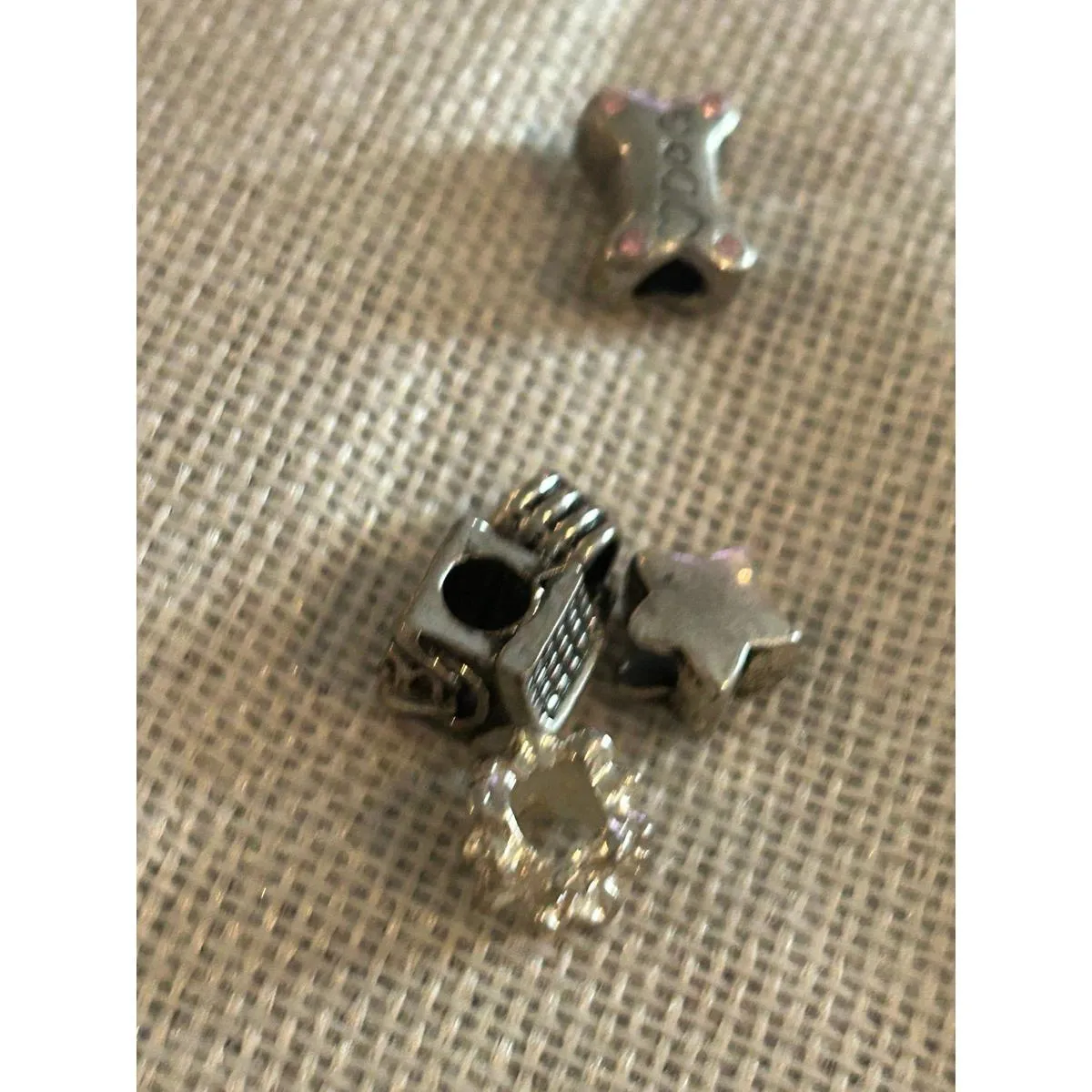 A500 charm bracket silver plated 5 pcs Gray - Image 9
