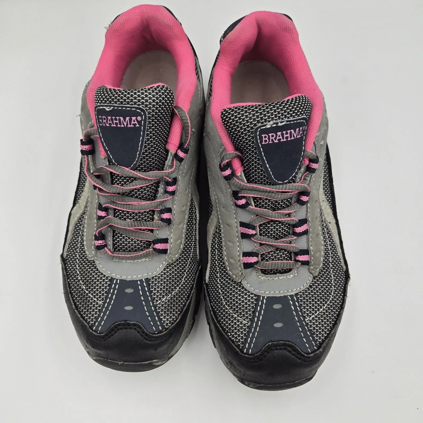 BRAHMA Sarah Steel Toe Work Shoes Sneakers Boots Women’s Size 7.5 Pink Gray - Image 3