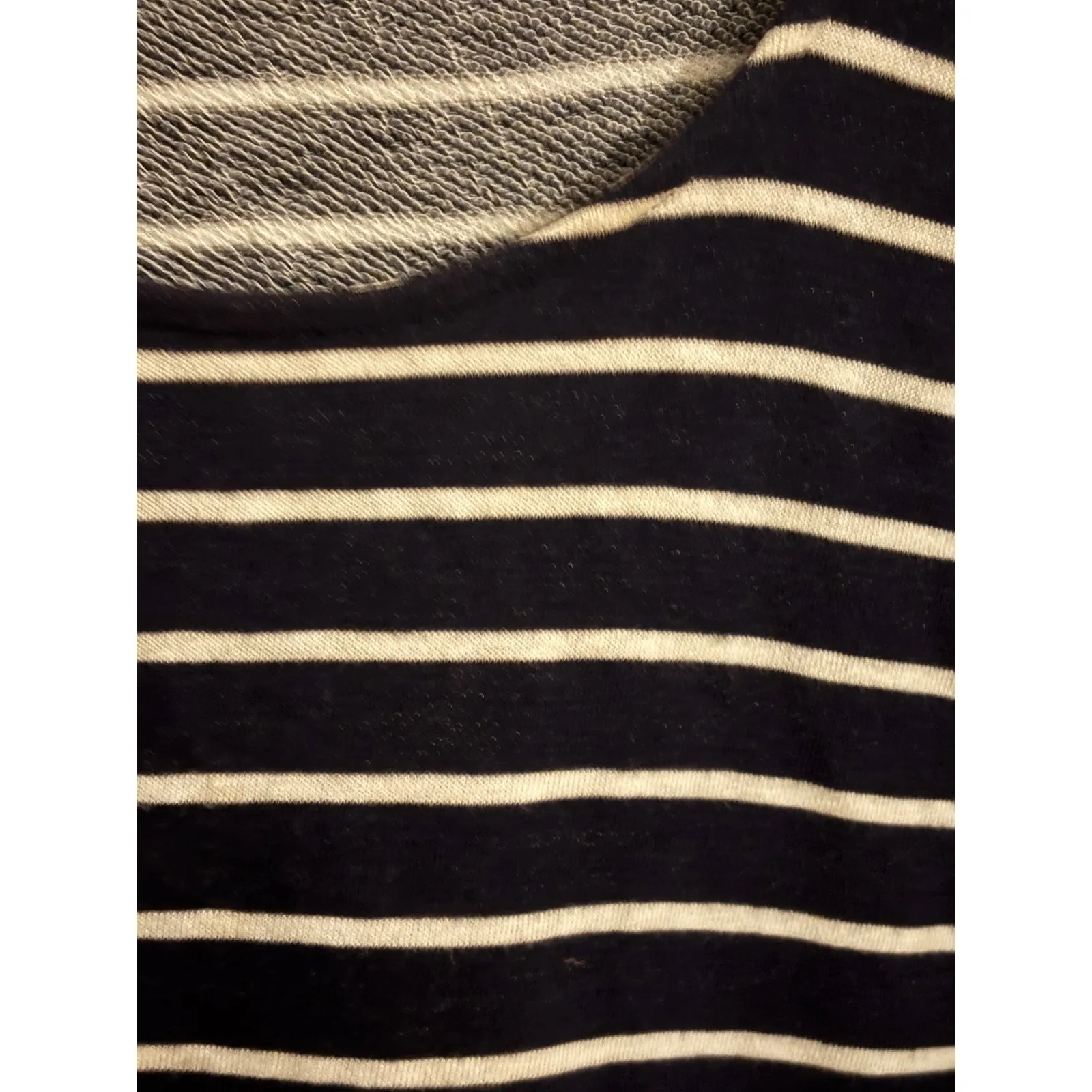 J Crew Mercantile Womens Striped Long Sleeve Top XL Navy White Casual Comfort Black - Image 4
