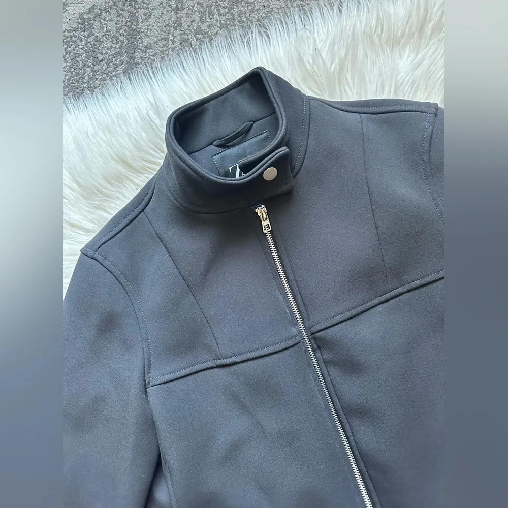 ZARA neoprene zip jacket - Image 6