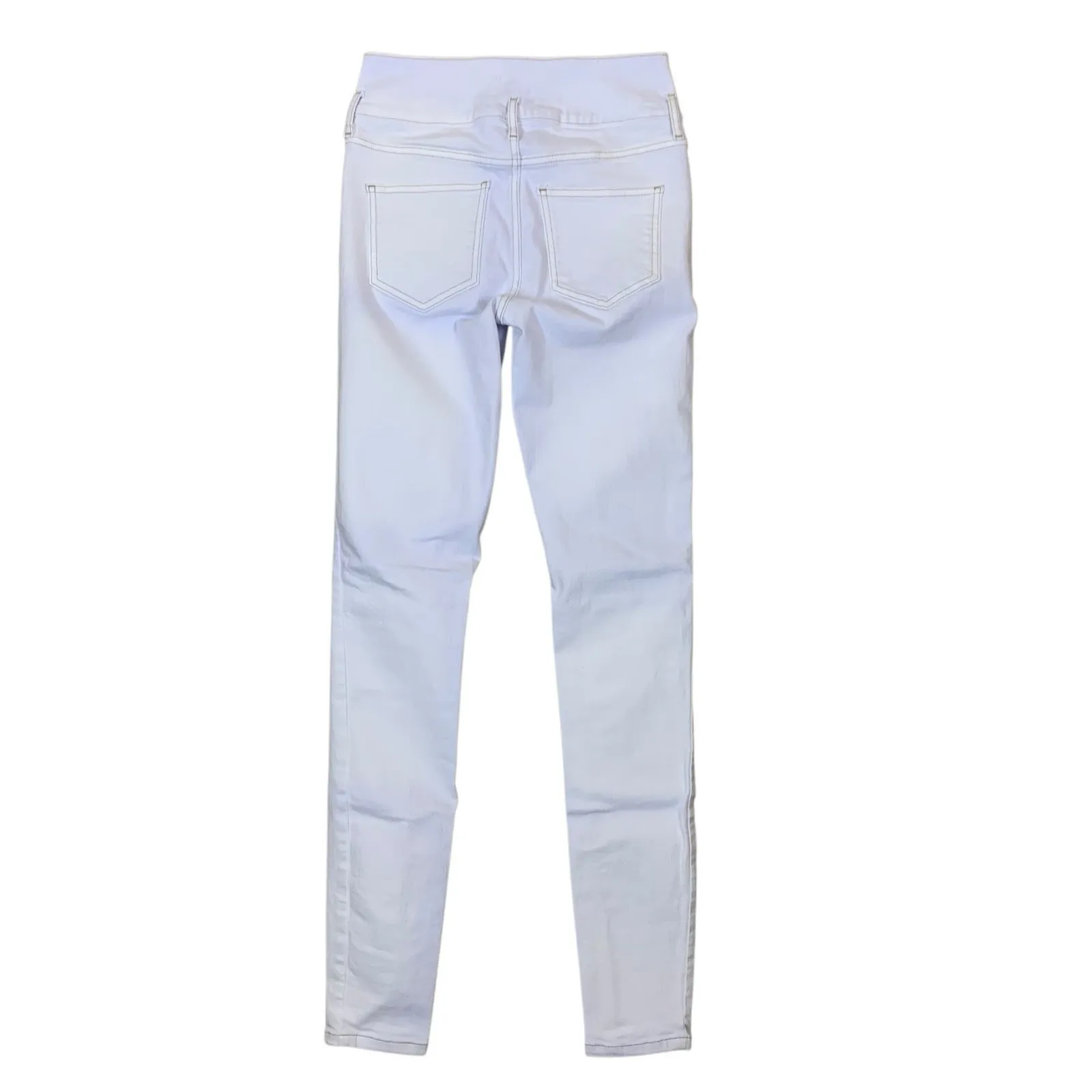 River Island White High Rise Skinny Jeans Stretch Clean Minimalist 10 Long Tall - Image 2