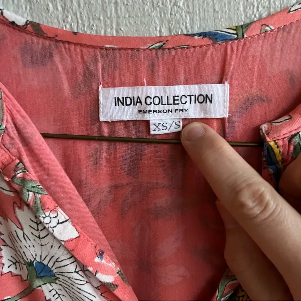 Emerson Fry India Collection Angel Dress Chelsey Floral Pink Organic Cotton XS/S - Image 3