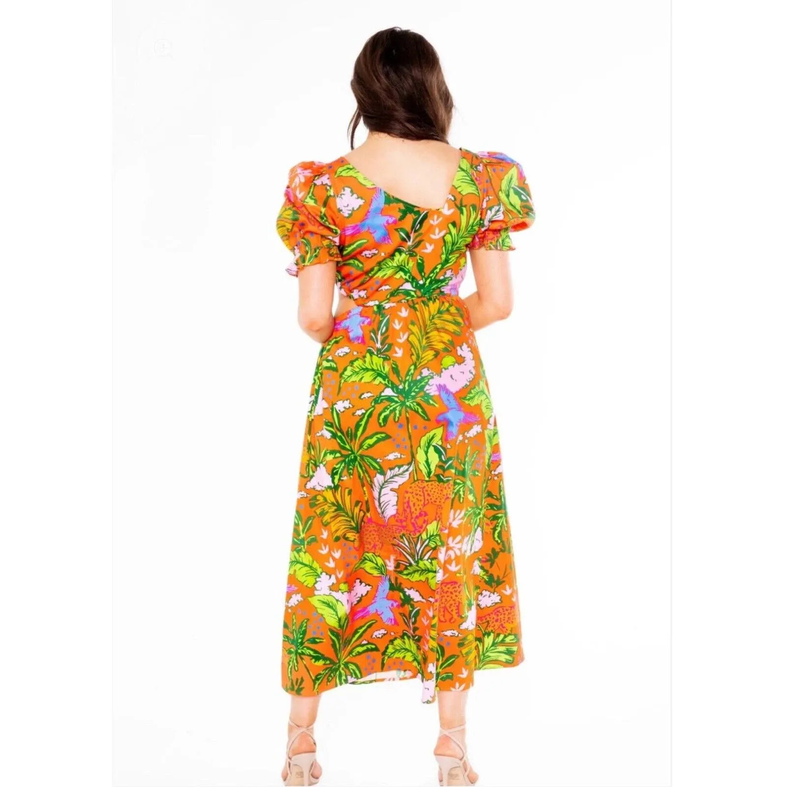 Alden Adair Ashlyn Jungle Cruise Maxi Dress‎ Sz XL Vacation Resort Tropical $392 - Image 4