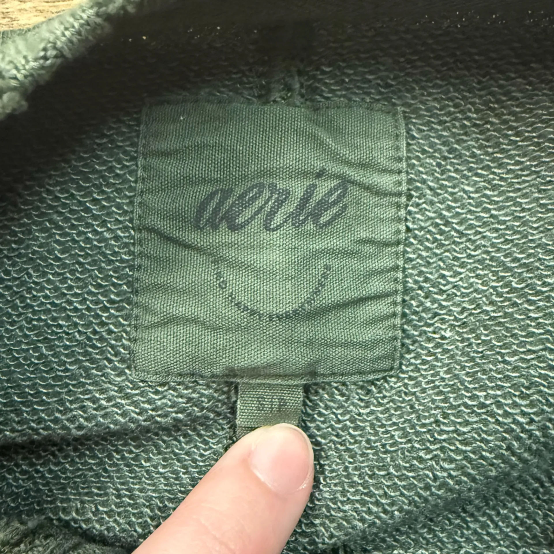 Aerie Ribbed Neck Oversized Crewneck Sweatshirt in Olive Green Women’s Sz Small - Image 4