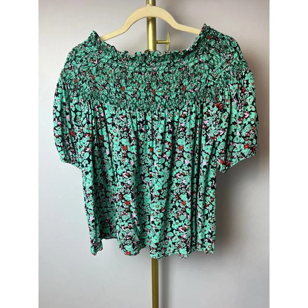 Maje Lafine Off-Shoulder Smocked Top Sz. 2 (US M) - Image 4