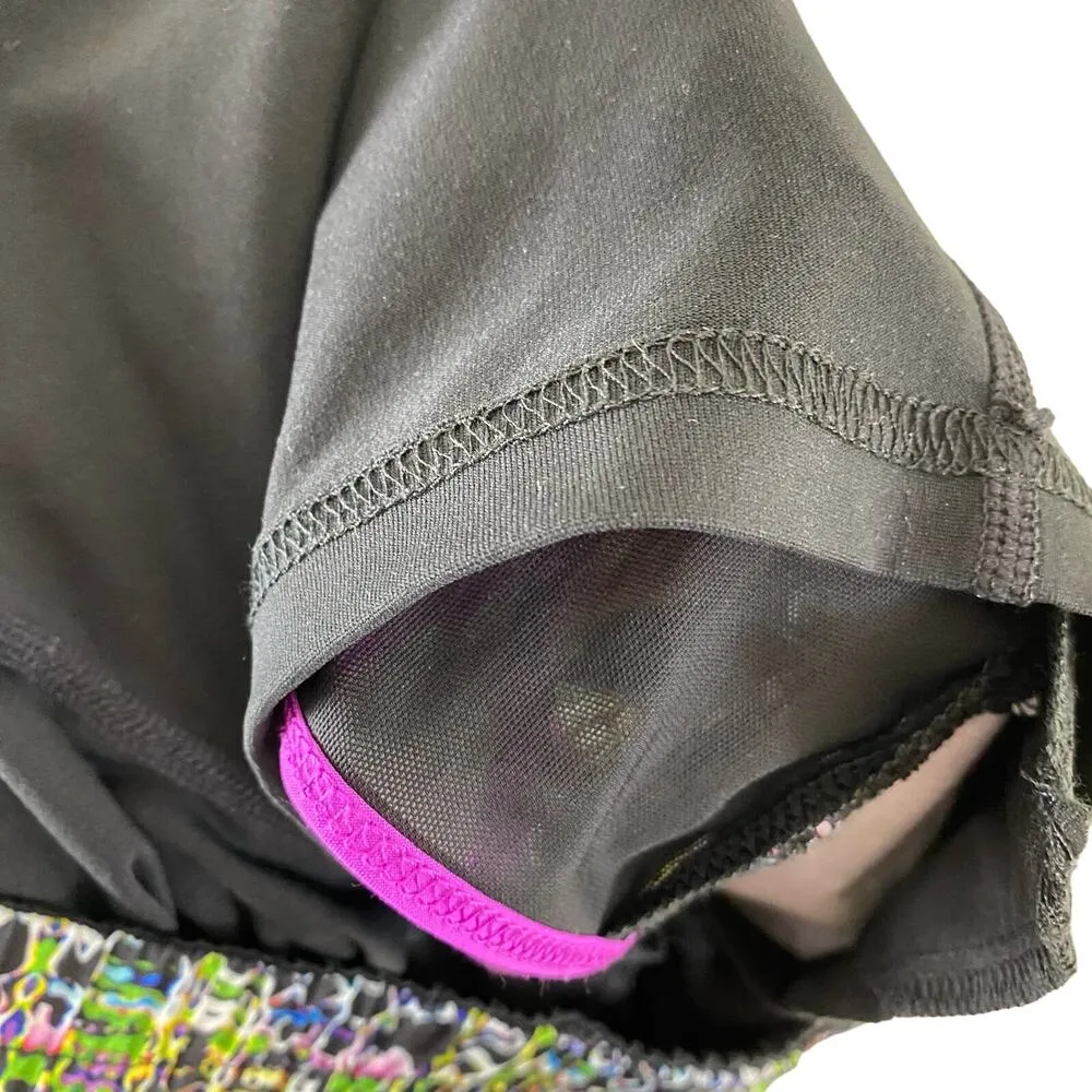 Fabletics Multicolor Lined Elastic Waist Athletic Shorts Zippered Pockets Size M - Image 6