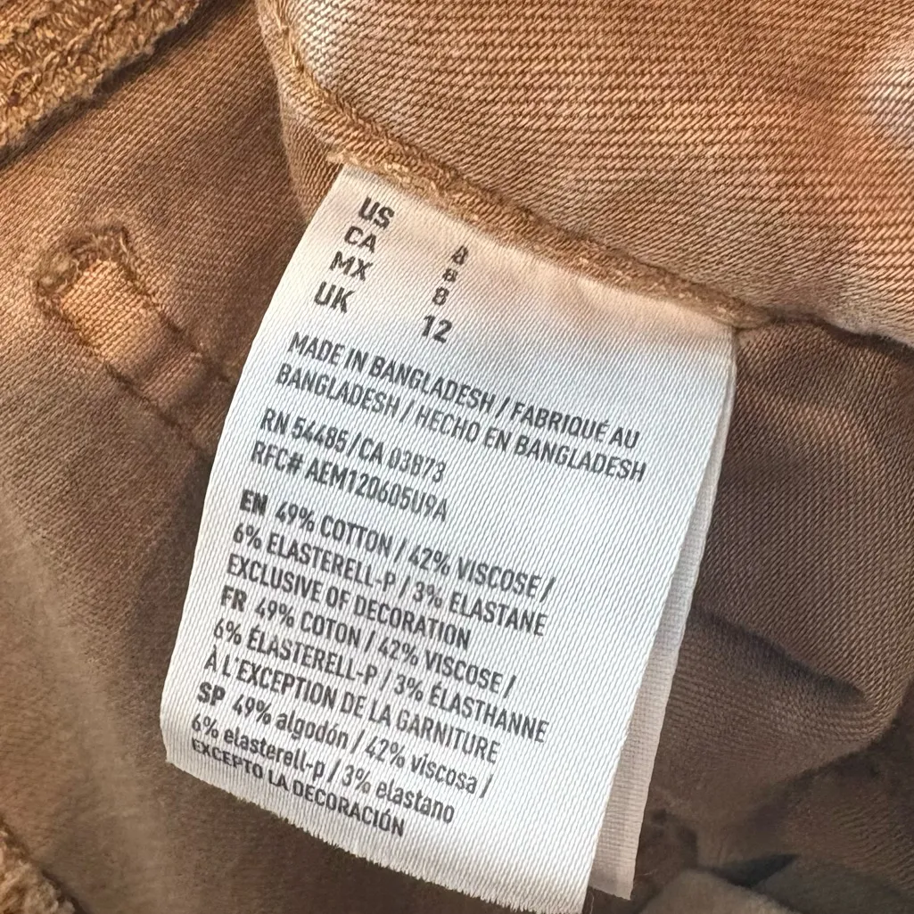 American Eagle Brown Midi‎ Shorts Size 8 - Image 6