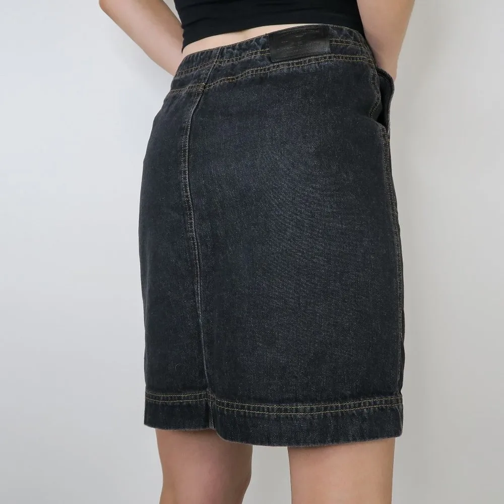 Lauren Jeans Co Black Denim Mini Skirt 6P - Image 3