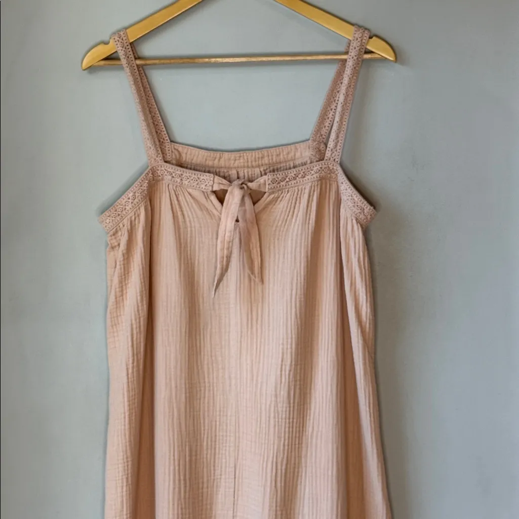 Magaschoni Pink Gauzy Organic Cotton Maxi Dress Large - Image 6