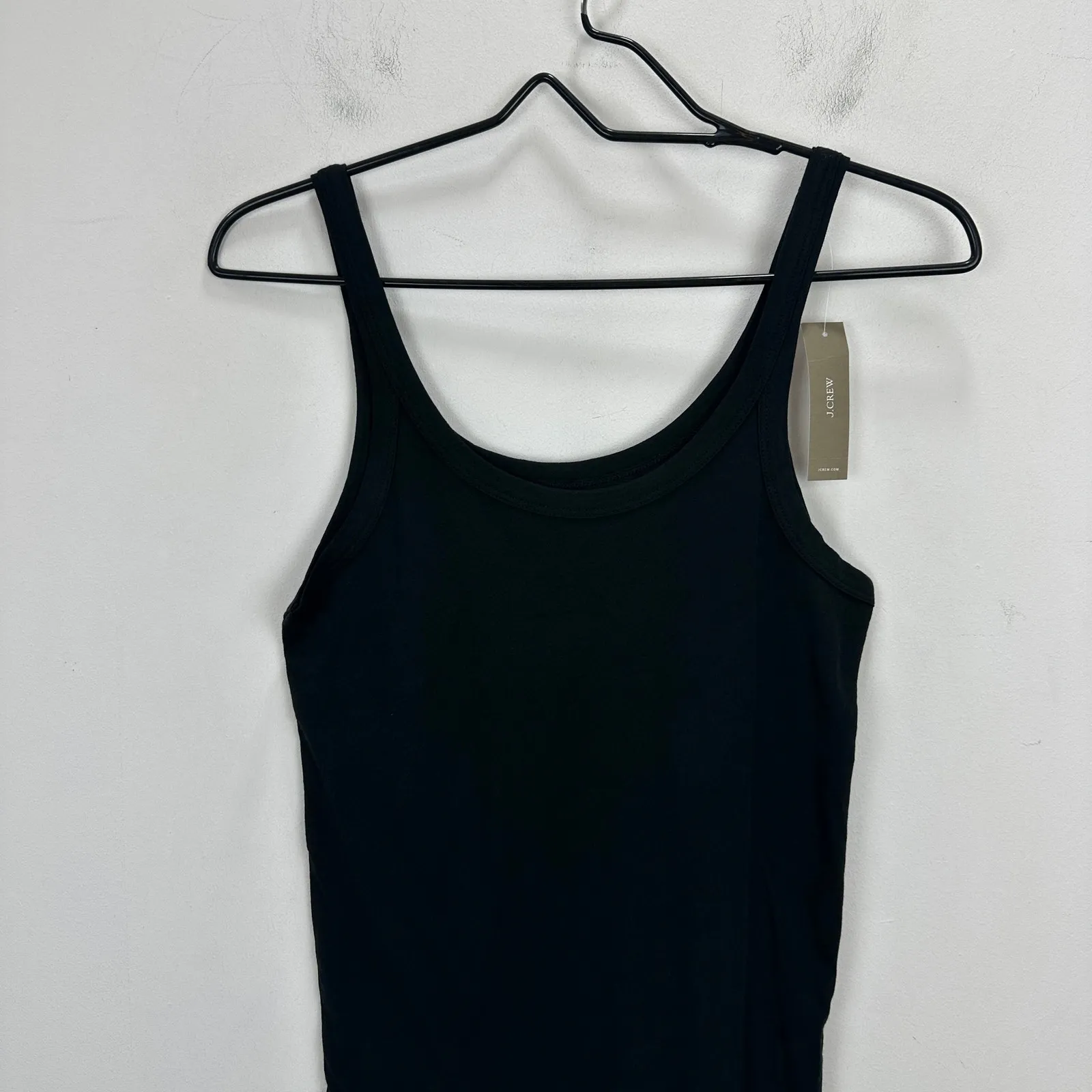 J.Crew Feather Jersey Slim Fit Tank Top Black Cotton Classic Lightweight S NWT - Image 6
