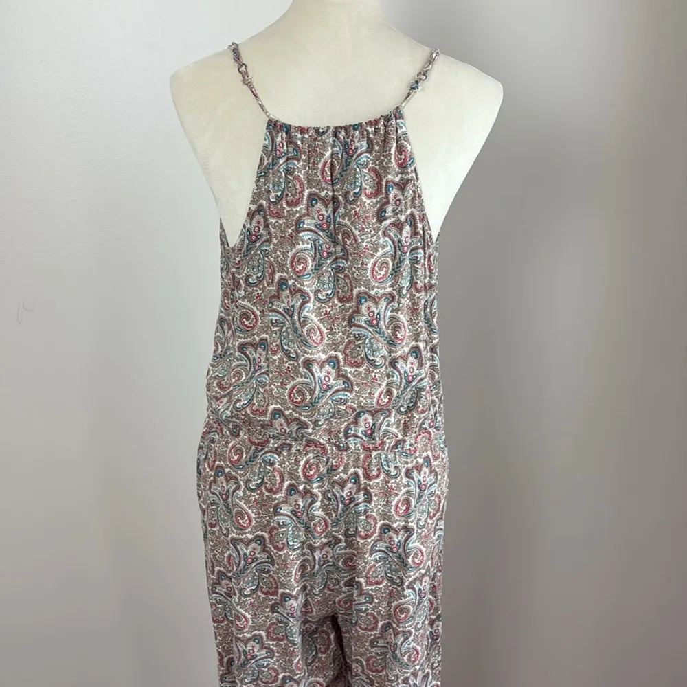 Denim & Supply Ralph Lauren Paisley Jumpsuit Drawstring Waist Romper Size L - Image 13