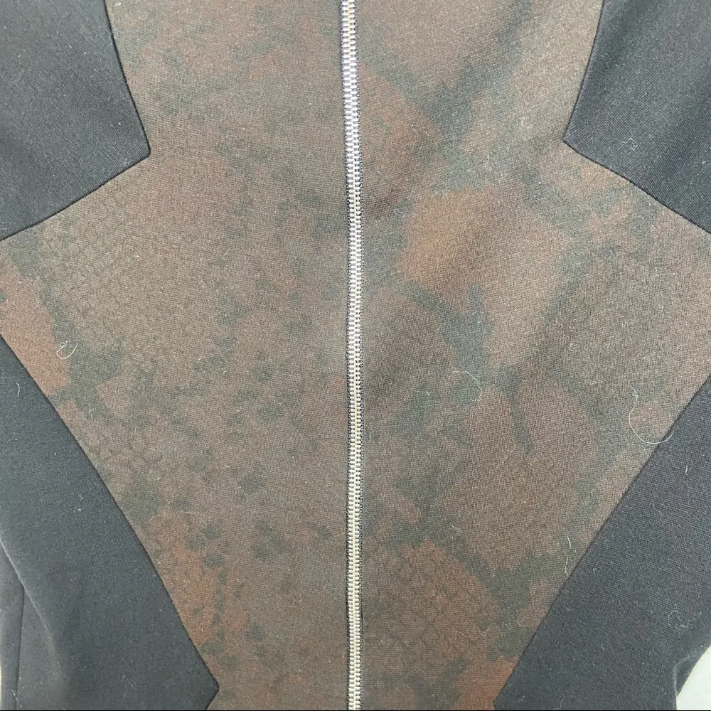 Karen Millen Black Brown Snake Print Bodycon Dress Size 6 - Image 5