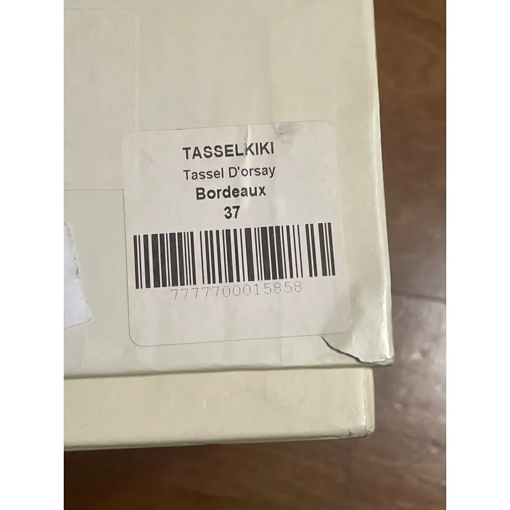 Ulla Johnson Tassel Kiki D'Orsay Pumps in Bordeaux Suede 37 with Box high heels - Image 12