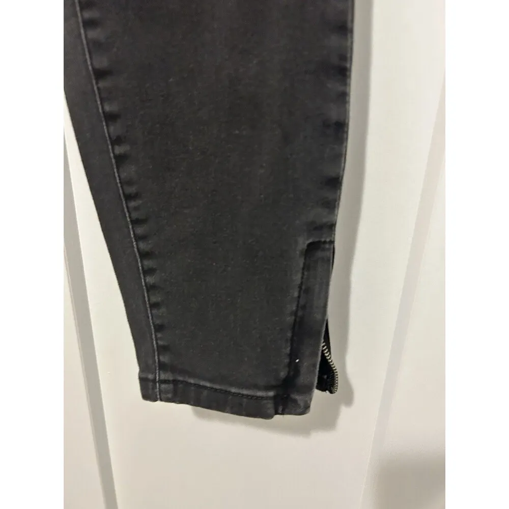 PAIGE Daryn Zip Ankle NightCat Black Skinny Jeans Zip Cargo/Ankle Women Size 30 - Image 4