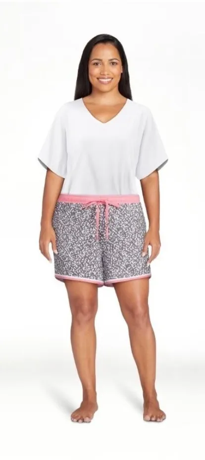 Secret Treasures Womens Heathered Gray Knit Pull On Sleep Shorts, Small NWT - Image 1