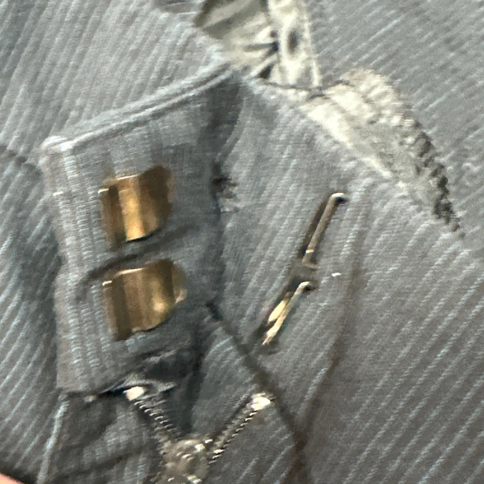 New York Com Pinstripe Stretch Cropped Career Pants Women 16 Average Navy Blue - Image 6