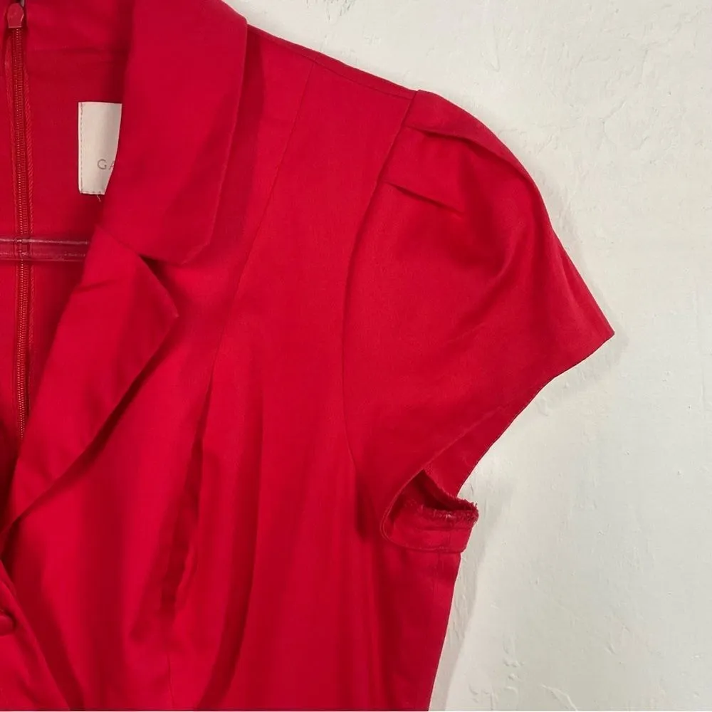 Gal Meets Glam Red Camille Short Sleeve Jumpsuit 4 NWOT - Image 3