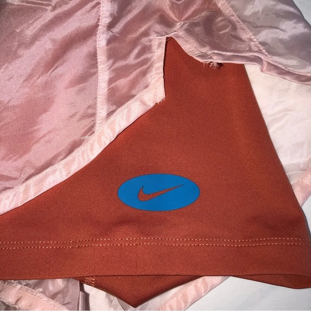 Nike Icon Clash Tempo Luxe Mid Rise Running Shorts Size Medium Blue Swoosh - Image 4