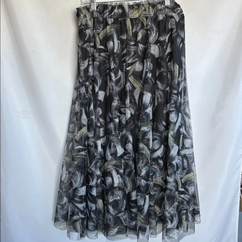 Cato Size L Cato Fashions Frosted Ruffled Mesh Skirt raw hem with liner - Image 8