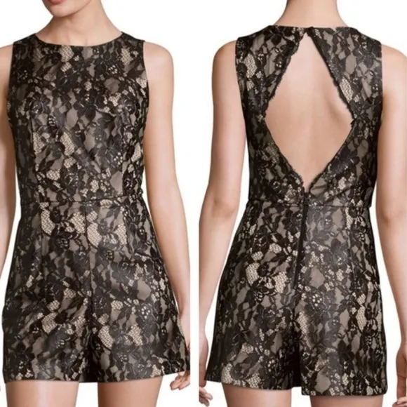 Mini Black Lace RomperSize 0 - Image 2