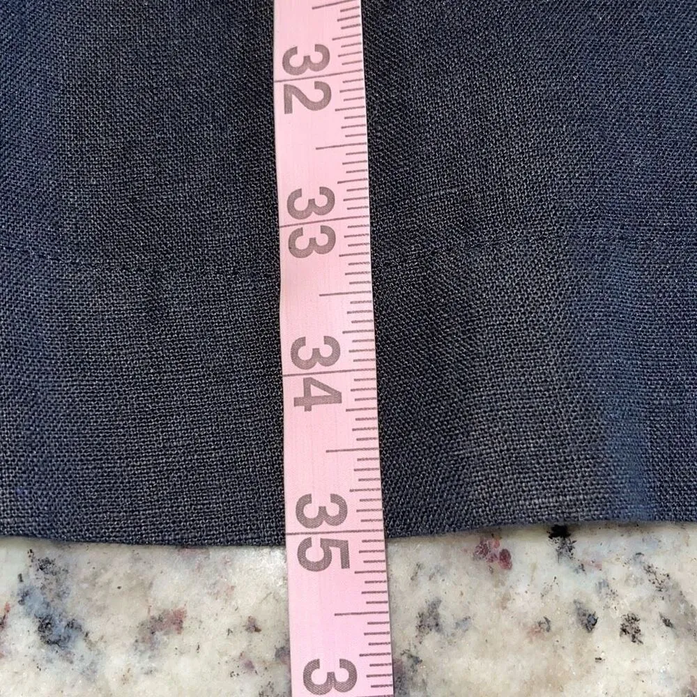 J. Crew Womens Large Black 100% Linen Halter Dress Sleeveless Lined Size XXS Bla - Image 7