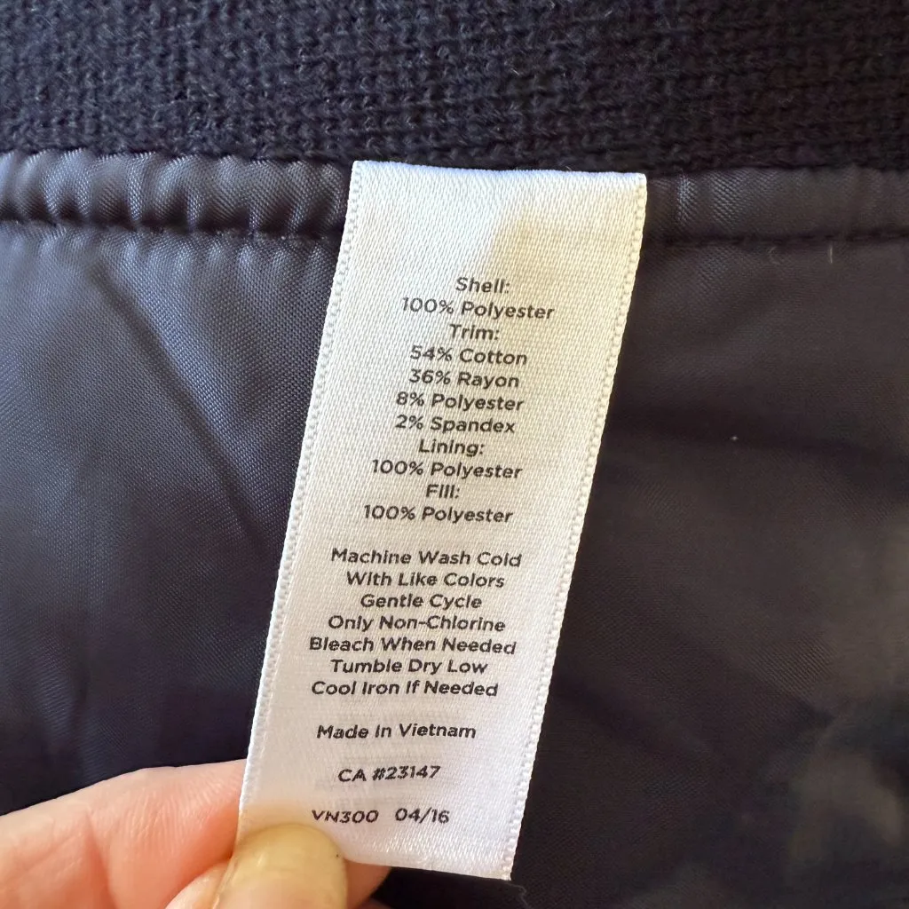 Talbots Petites blue sleeveless mock neck puffy vest women's size SP - Image 12