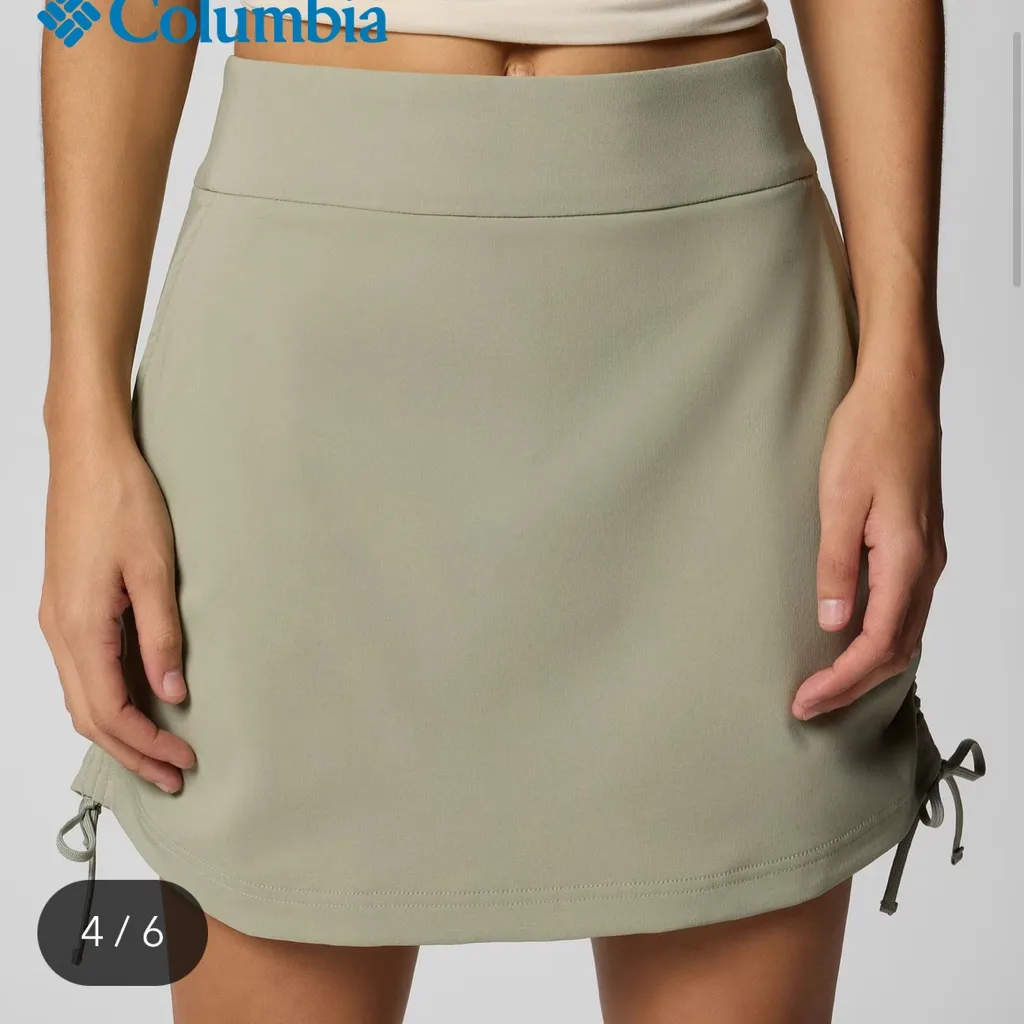 New Columbia Women’s All Seasons Ruched Skort Khaki Tusk Color Size Small NWT - Image 2