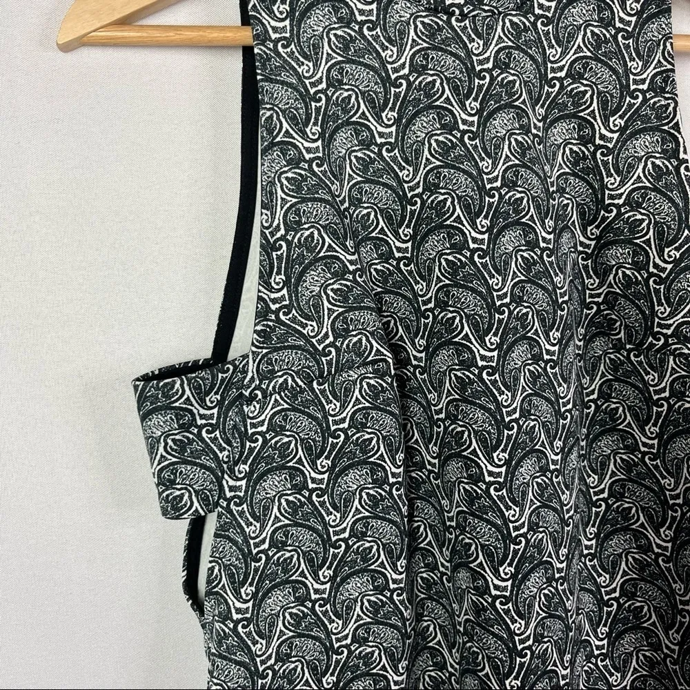 TopShop Black & White Paisley Cut Out Mini Dress 8 - Image 4