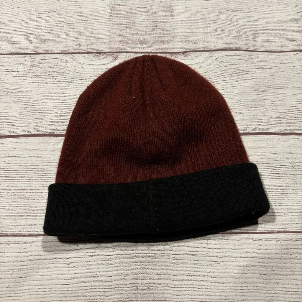 Champion Burgundy and Black Knit Beanie - Image 2