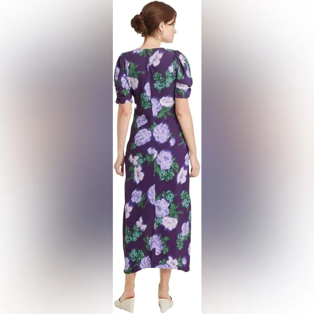 Women's Crepe Short Sleeve Midi Dress nwt small - Image 3