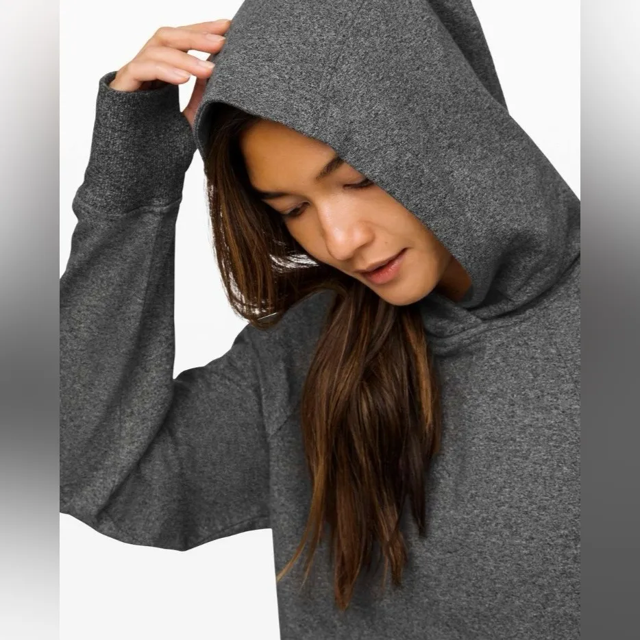 Lululemon Scuba Pullover Heathered Speckle Charcoal Gray Size 6 - Image 5