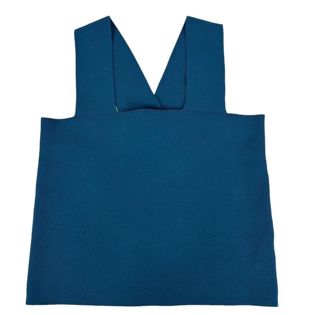 NWOT House of Harlow 1960 Teal Green Sleeveless Compression Sculpt Tank Crop Top Size XS - Image 3