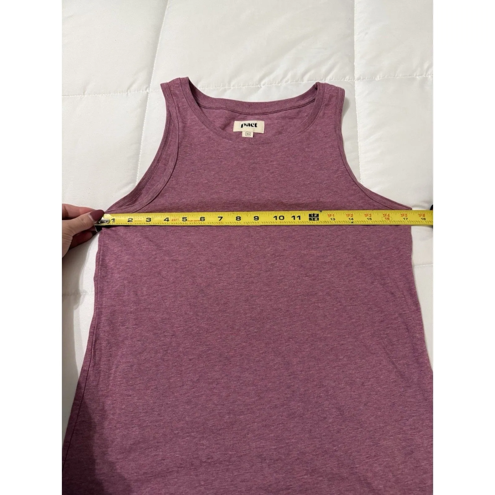 Women’s Pact Organic Cotton Athleisure Lightweight Crewneck Tank Top Purple XS - Image 6